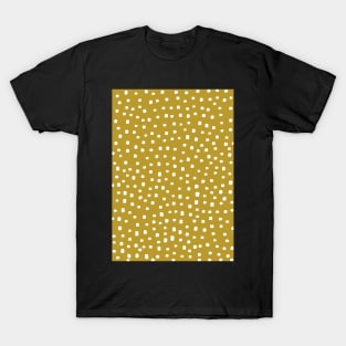 Mustard Yellow and White Spotty Polka dot T-Shirt